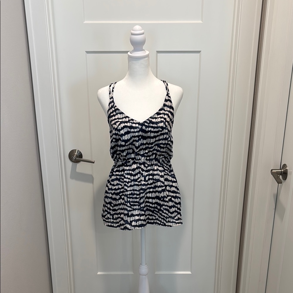 Stylish Navy and Off White Women's Top